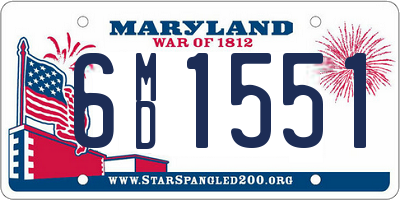MD license plate 6MD1551