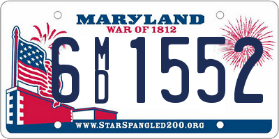 MD license plate 6MD1552