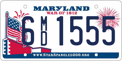 MD license plate 6MD1555