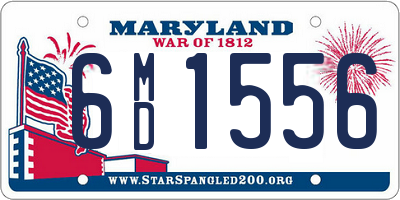 MD license plate 6MD1556