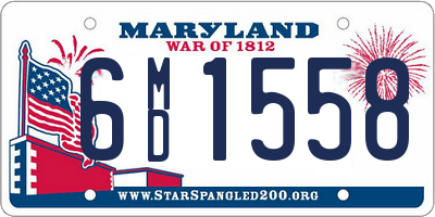 MD license plate 6MD1558