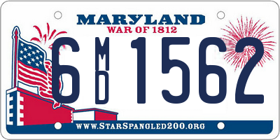 MD license plate 6MD1562