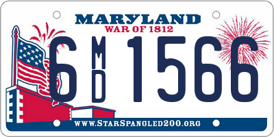 MD license plate 6MD1566