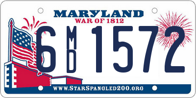 MD license plate 6MD1572