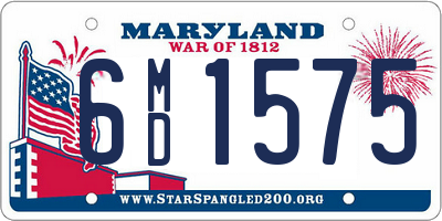 MD license plate 6MD1575