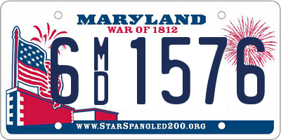 MD license plate 6MD1576