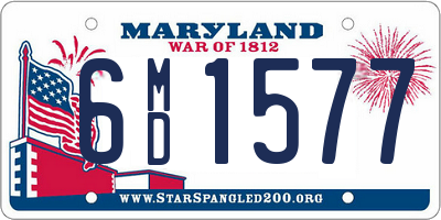 MD license plate 6MD1577