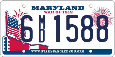 MD license plate 6MD1588