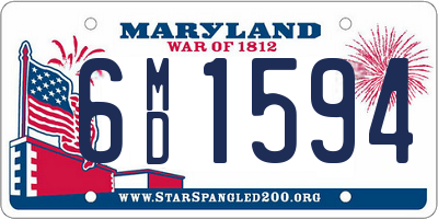 MD license plate 6MD1594