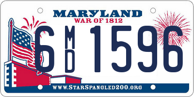 MD license plate 6MD1596