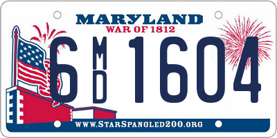 MD license plate 6MD1604