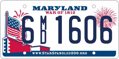 MD license plate 6MD1606