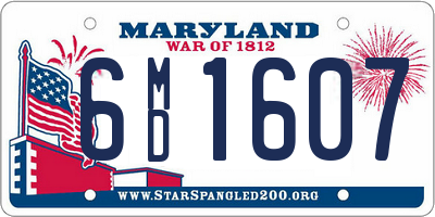 MD license plate 6MD1607