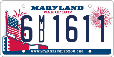 MD license plate 6MD1611