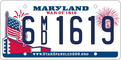 MD license plate 6MD1619