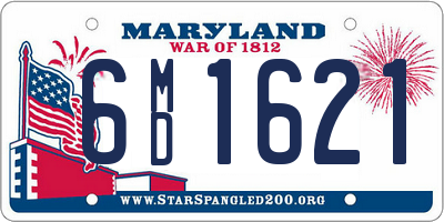 MD license plate 6MD1621