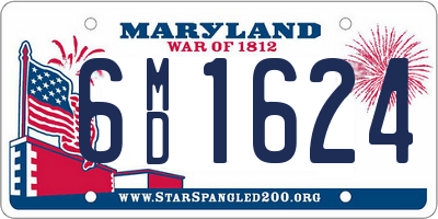 MD license plate 6MD1624