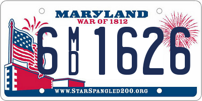 MD license plate 6MD1626