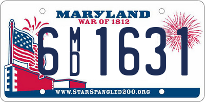 MD license plate 6MD1631