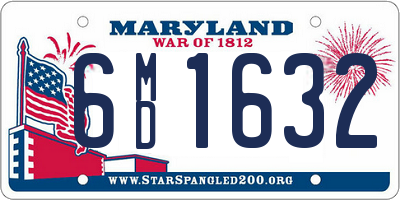 MD license plate 6MD1632