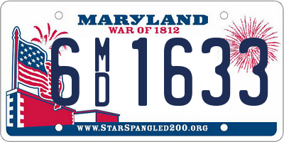 MD license plate 6MD1633