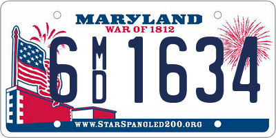 MD license plate 6MD1634