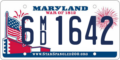 MD license plate 6MD1642