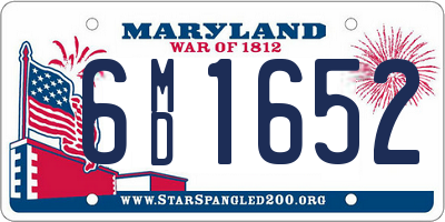 MD license plate 6MD1652