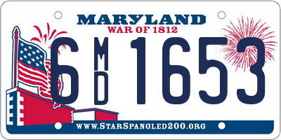 MD license plate 6MD1653