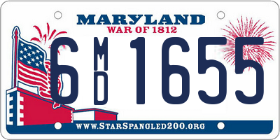 MD license plate 6MD1655