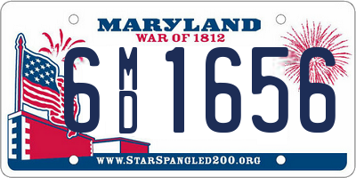 MD license plate 6MD1656
