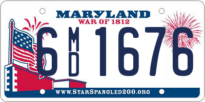 MD license plate 6MD1676