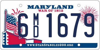 MD license plate 6MD1679