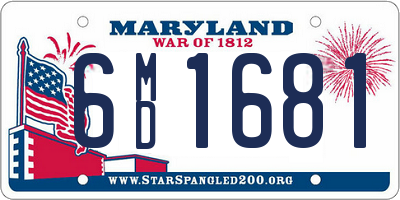 MD license plate 6MD1681