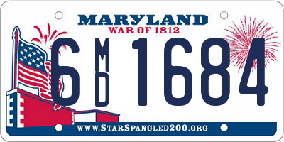 MD license plate 6MD1684