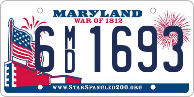 MD license plate 6MD1693