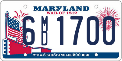 MD license plate 6MD1700