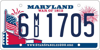 MD license plate 6MD1705