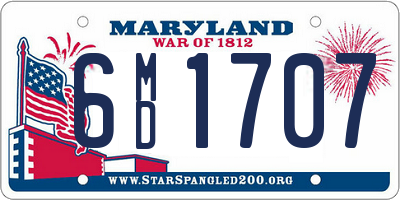 MD license plate 6MD1707