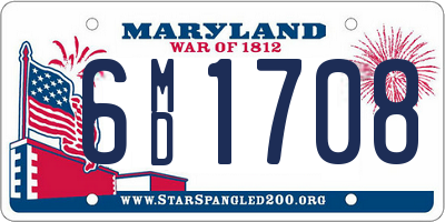 MD license plate 6MD1708