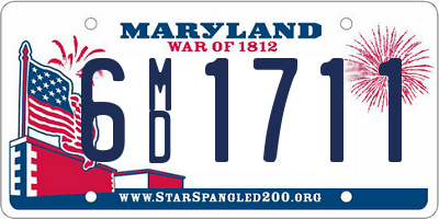 MD license plate 6MD1711