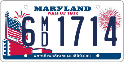 MD license plate 6MD1714