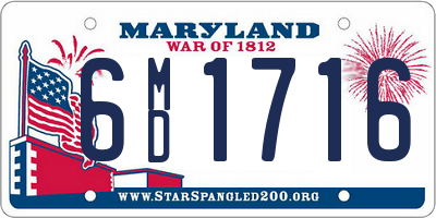 MD license plate 6MD1716