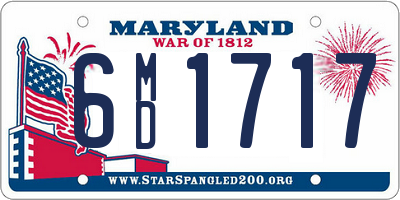 MD license plate 6MD1717