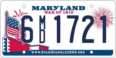 MD license plate 6MD1721