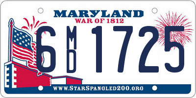 MD license plate 6MD1725