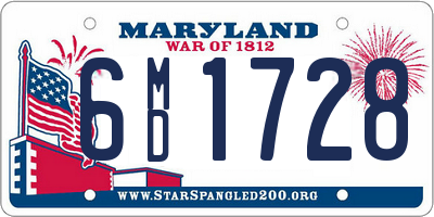 MD license plate 6MD1728