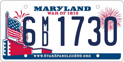 MD license plate 6MD1730