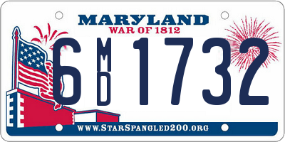 MD license plate 6MD1732