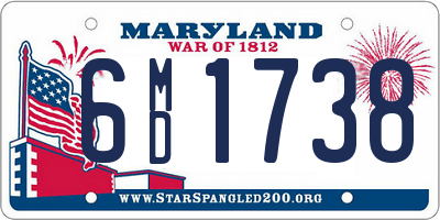 MD license plate 6MD1738